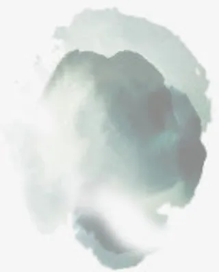 绿色水墨免抠