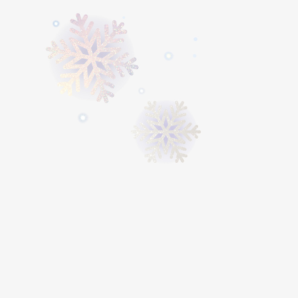 大雪花漂浮元素免抠