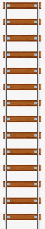 扁平风格合成手绘火车轨道免抠