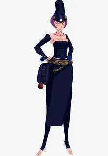 游戏人设腰缠长鞭的高帽女子免抠