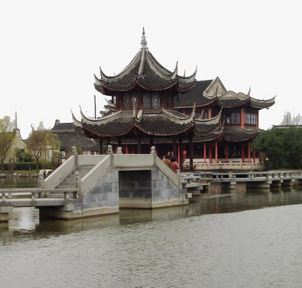 河边凉亭免抠