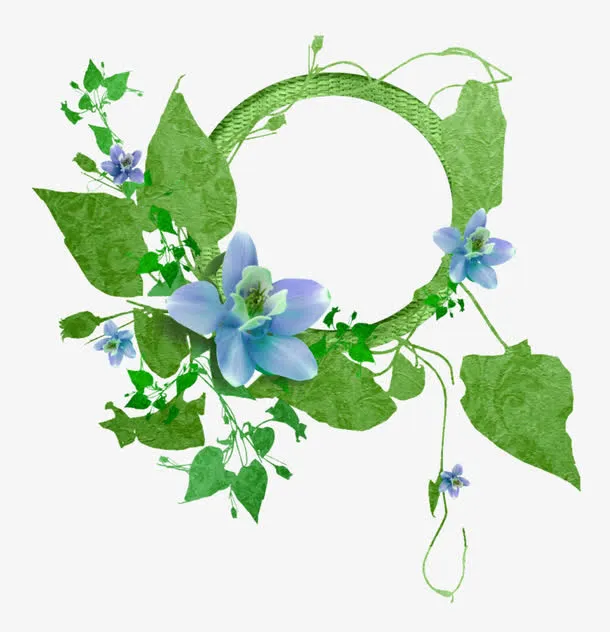 绿色植物边框免扣素材免抠