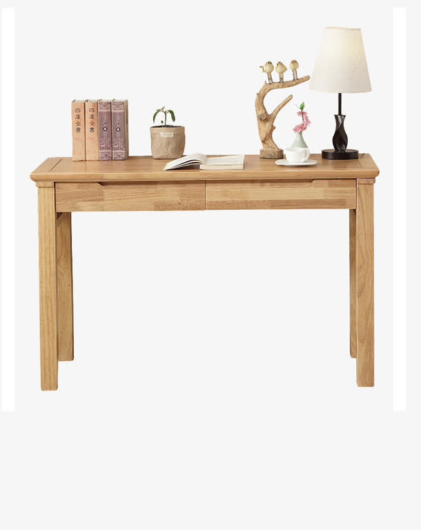 正面小方书桌免抠