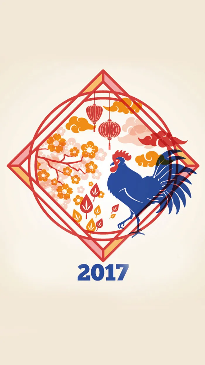 2017年鸡年矢量图H5背景高清