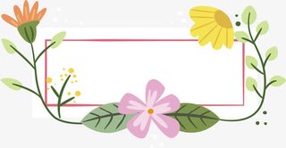 矩形野花标题框免抠