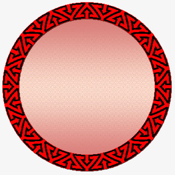 红色圆形边框免抠