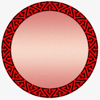 红色圆形边框免抠