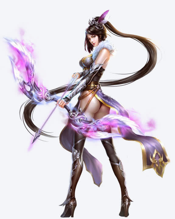 射箭性感美女免抠