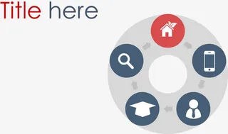 圆环创意流程图免抠