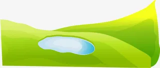 卡通春天清新草坪免抠