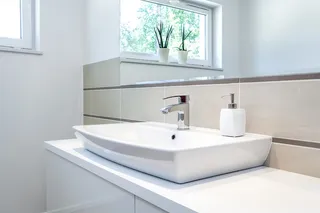 简约浴室洗手台背景高清