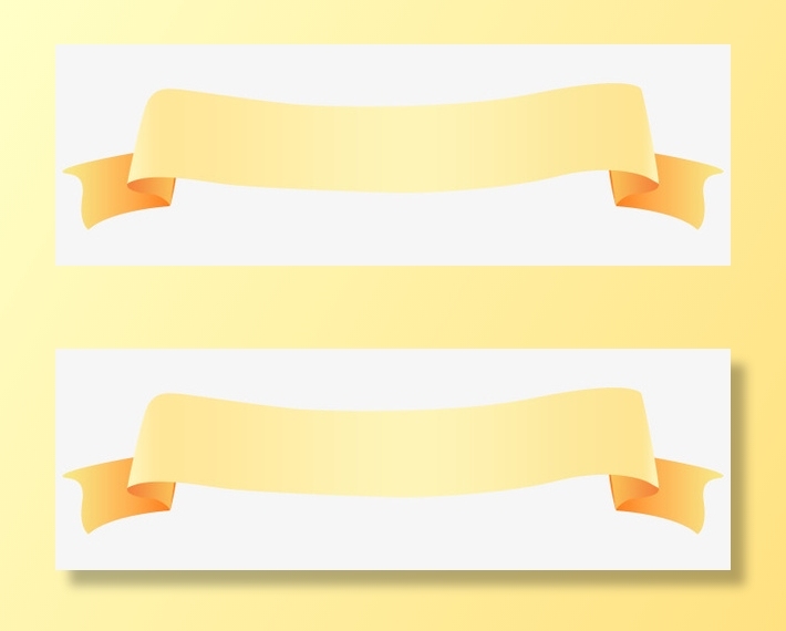 扁平化节日绸带漂浮元素免抠