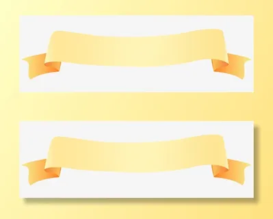 扁平化节日绸带漂浮元素免抠