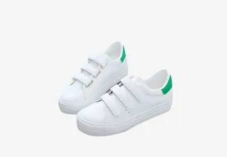 魔术贴小白鞋实物素材免抠