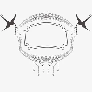 边框 唯美 花边 相框 线框免抠