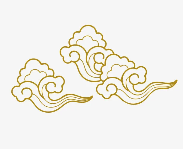 矢量传统云朵素材免抠