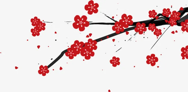 春节梅花图案免抠