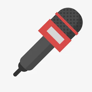 记者采访话筒插画煽免抠