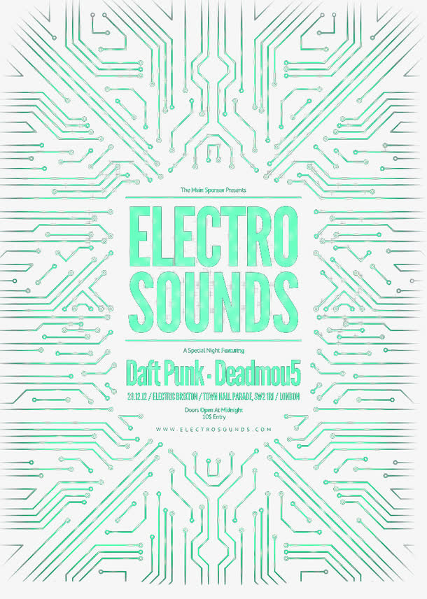 电力科技元素矢量图免抠