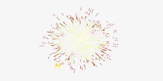 黄色烟花装饰元素免抠