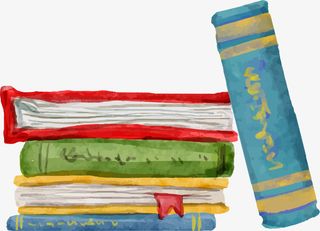 世界读书日多彩书本免抠