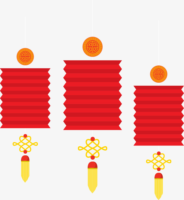 春节红色灯笼挂饰免抠