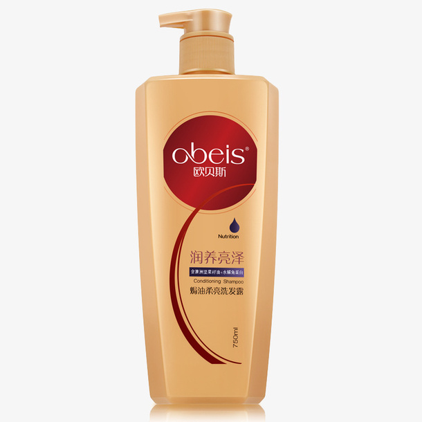 欧贝斯焗油黑亮洗发露(滋养亮泽型)免抠