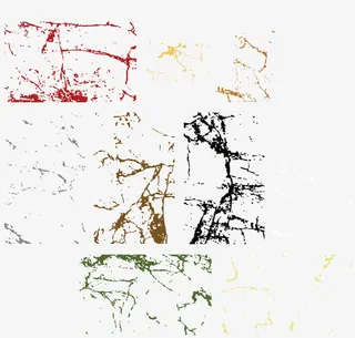 彩色折纸印迹矢量免抠素材免抠