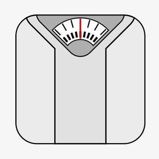 卡通家用圆形式体脂称免抠