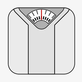 卡通家用圆形式体脂称免抠