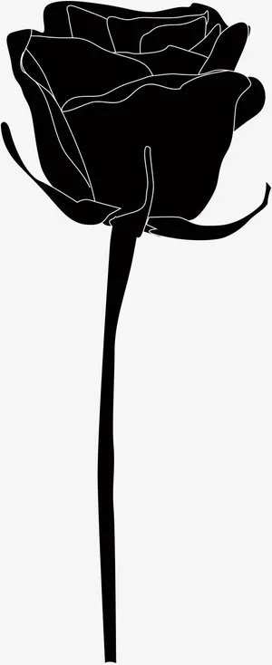 卡通玫瑰花手绘图免抠