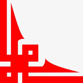 喜庆新年红色边框免抠