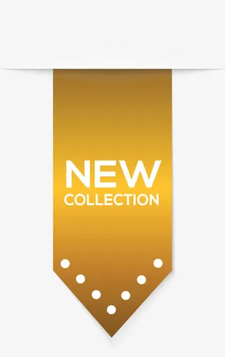 金色旗子标签免抠