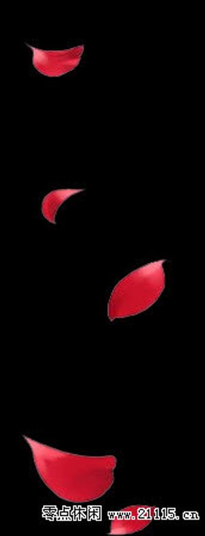 红色花瓣漂浮免抠