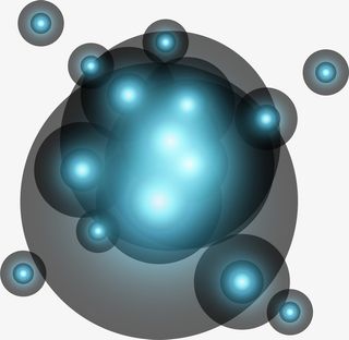 蓝色闪耀光芒免抠