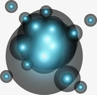 蓝色闪耀光芒免抠