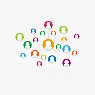 矢量人物头像装饰图案免抠