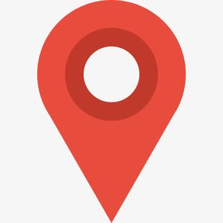 粉色手绘定位图标免抠