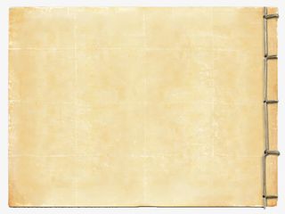 黄色线装古籍免抠