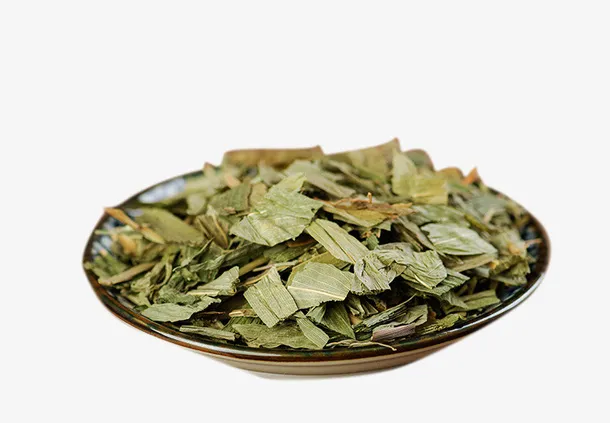 盘子上面的淡竹叶免抠