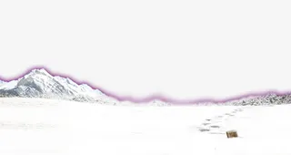 雪地上的印迹免抠