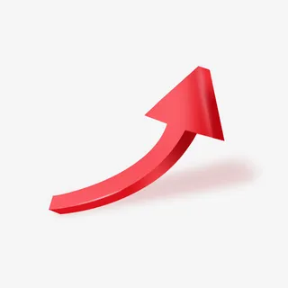 箭头上升空间红箭头免抠