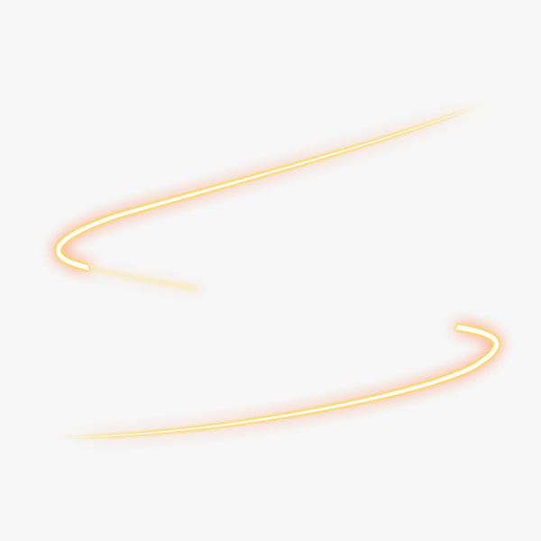 黄色光束免抠装饰效果特效元素