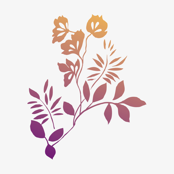渐变花纹免抠