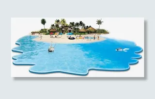 海岛沙滩模型免抠