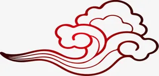 节日演出手绘云彩效果免抠
