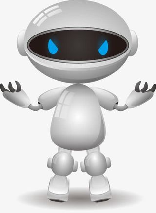 矢量灰色机器人免抠