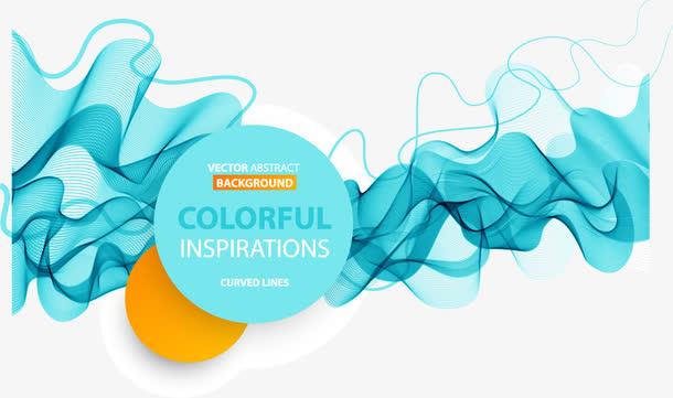 手绘蓝色晕染字母图案免抠