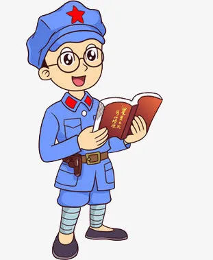 卡通小红军图片免抠