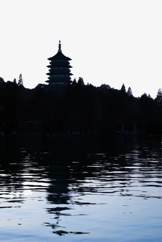 复古中国风建筑杭州地标免抠图免抠